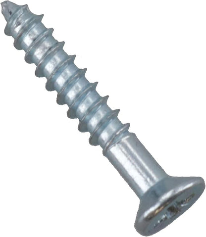 4mm x 25mm PZ2 Countersunk Wood Screws Fasteners with Raw Plugs 24pc