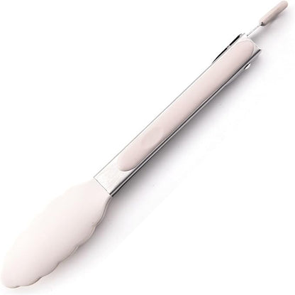Tongs Stainless Steel Tongs for Cooking Household Bread Tongs Barbecue Tongs Steak Tongs Food Tongs Multi Function Tongs Kitchen Tongs(Beige)
