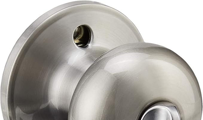 SCHLAGE Dexter by Schlage J40STR619 Stratus Bed and Bath Knob, Satin Nickel