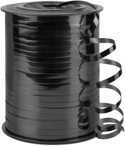 Black Curling Ribbon, 15 Inches Wide x 500 Yards for Gift Wrapping, Party Decor, Balloon String, Hair, Flower Ribbons (1 Roll)