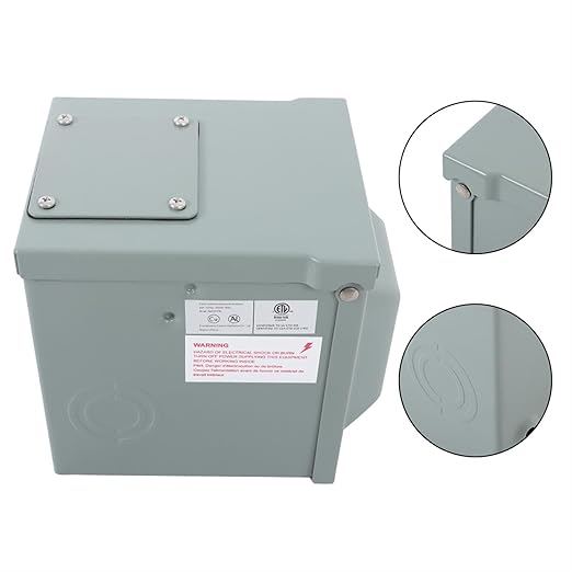 labwork 20A Outdoor Outlet Box GFCI Protected Outlet, Weatherproof Metal Enclosure, Easy Installation