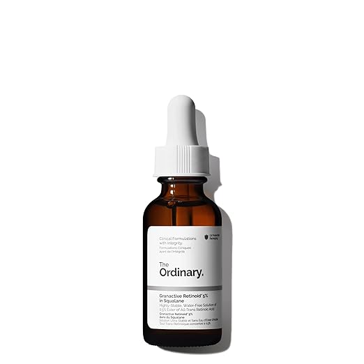 The Ordinary Granactive Retinoid 5 in Squalane, Advanced Anti-Aging Retinoid with Hydration Support for Dry and Mature Skin, 1 Fl Oz