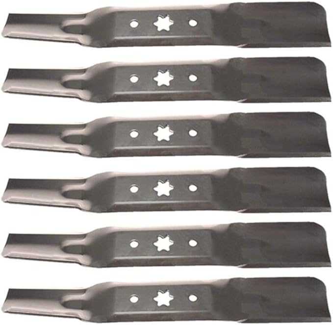 Set of 6 Troy-Bilt TB 2350 Super Bronco 50 Mustang XP 50 FAB Mustang XP 50 Mustang Fit 34 Lawn Mower Blades Fits Models 13AAA1KQ066 13AQA2KQ011 13WQA2KQ011 17ANCACZ066 17AQNAMU066 17ARCACQ011