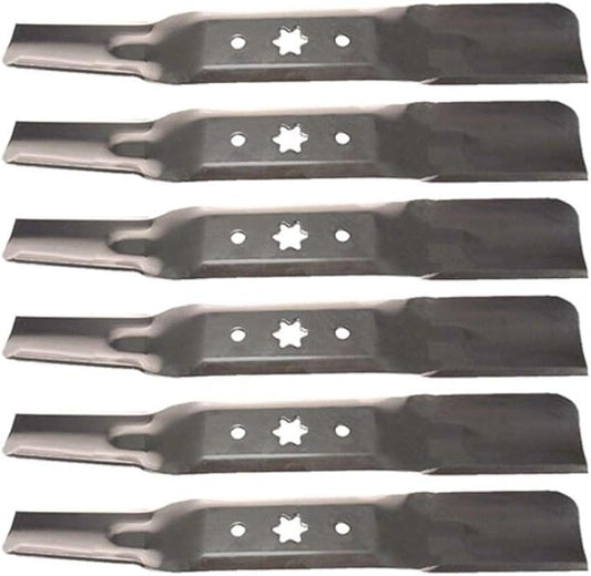 Set of 6 Troy-Bilt TB 2350 Super Bronco 50 Mustang XP 50 FAB Mustang XP 50 Mustang Fit 34 Lawn Mower Blades Fits Models 13AAA1KQ066 13AQA2KQ011 13WQA2KQ011 17ANCACZ066 17AQNAMU066 17ARCACQ011