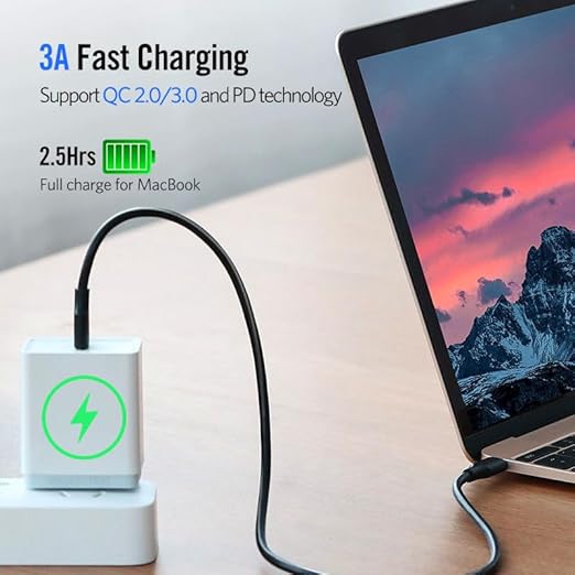 High Speed USB C to USB C Charging Cable 3FT - USBC Cable 480Mbps Speed Type C to Type C Charger Braided Durable, Fast Charging  Data Transfer (1-Pack)