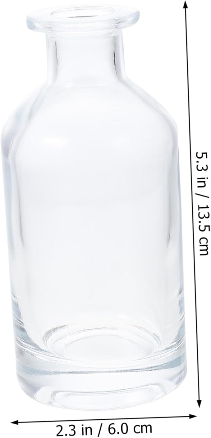 Cabilock 2Pcs 200ml Creative Glass Vases Decorative Hydroponic Flower Bottles for Home Dcor Transparent Shape for Aromatherapy  Floral Arrangements