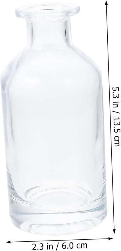 Cabilock 2Pcs 200ml Creative Glass Vases Decorative Hydroponic Flower Bottles for Home Dcor Transparent Shape for Aromatherapy  Floral Arrangements
