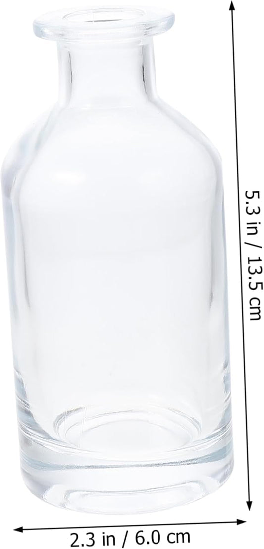 Cabilock 2Pcs 200ml Creative Glass Vases Decorative Hydroponic Flower Bottles for Home Dcor Transparent Shape for Aromatherapy  Floral Arrangements