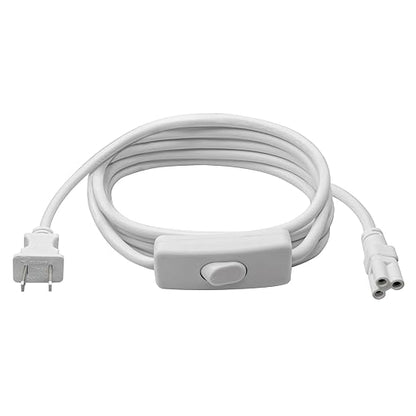 DiCUNO T5 T8 6.6ft tube light extension cable with on-off switch, American plug cable connector for a single integrated LED lamp, shop light, garage