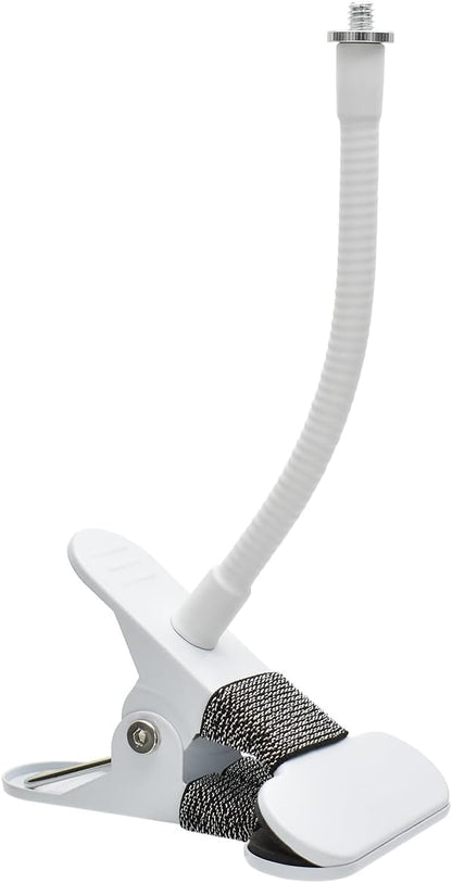 Holicfun Flexible Clip Mount with 15cm Gooseneck for Indoor and Outdoor Security Cameras, Compatible with Ring, Blink, Eufy, Google Nest, Wyze, Arlo, Simplisafe and Other Cameras - White