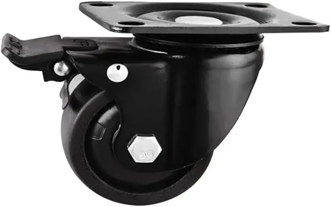 1 Piece 2.5 inch Low Gravity Nylon Denim Wheel Medium Heavy Duty Industrial Swivel Brake Caster Bearing