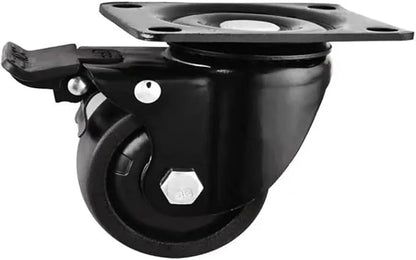 1 Piece 2.5 inch Low Gravity Nylon Denim Wheel Medium Heavy Duty Industrial Swivel Brake Caster Bearing