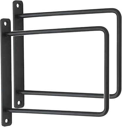 Heavy Duty Shelf Brackes,Metal Shelve Bracket for Wall,8mm Floating Shelf Brackets for Indoor Or Outdoor Shelving(Gray,15cm5.9in)(Black,15cm5.9in)
