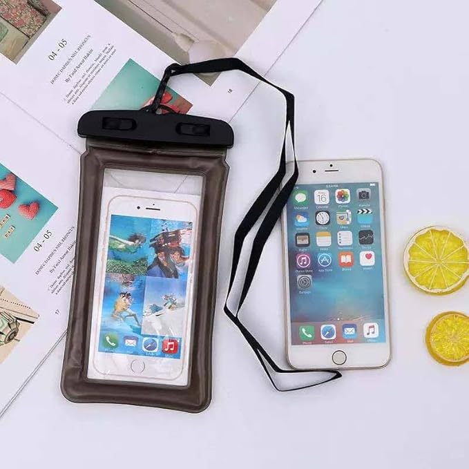 Universal waterproof floating phone holder, dry bag with strap, compatible with iPhone 131211 Pro MaxPro8 Plus, Galaxy S22S21S20S10Note 20109 up to 6.7 inches (black)