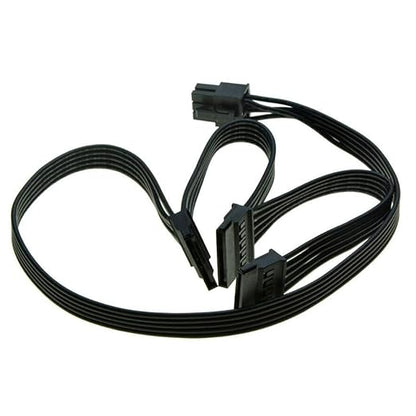 Zahara SATA Power Cable 6 Pin to 3x15 Pin for SeasonicAntec PSUs, BTC Mining Riser Splitter, Hard Drive Adapter 18.7-inch (47.6cm) 18.7-inch 18AWG