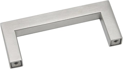 Gobrico Square Kitchen Cabinet Pulls and Knobs Brushed Nickel Bar 3" Hole Centers 3-2/5" Overall Length JS10HSS76 1 Pack