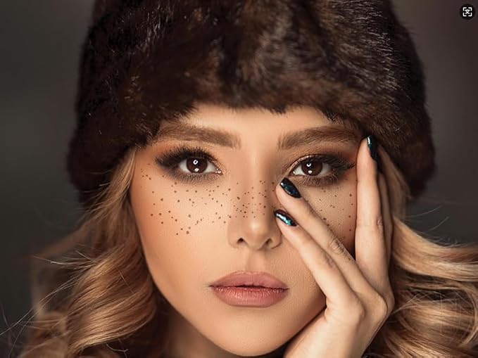 Glitter Freckles Face Tattoo, Gold Sparkle Makeup Speckles, Waterproof Freckles Patches, Valentine's Day Gifts for Her (6 Pcs)