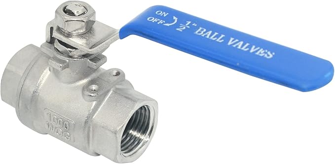 DAN SPEED 12" NPT Female 316 Stainless Steel Full Port Ball Valve Vinyl Handle WOG1000 (12 inch)