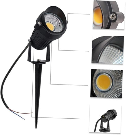 Angoily Outdoor Led Landscape Spotlight Cob Stake Light for Garden Pathway Decor Heavy Duty Warm Light for All Weather Conditions