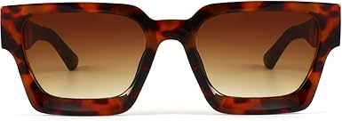 Trendy Square Sunglasses for Men Women Fashion Thick Rectangle Sun Glasses UV Protection Shades Designer Style