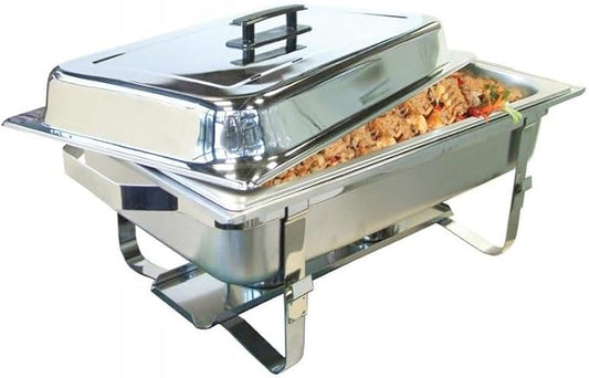 Soro Essentials- 8 Qt. Stainless Steel Chafer Dome Cover with Plastic Black Color Handle- Chafers and Buffet Warmer Cover for Catering Event Party Holiday Buffet Weddings Catering