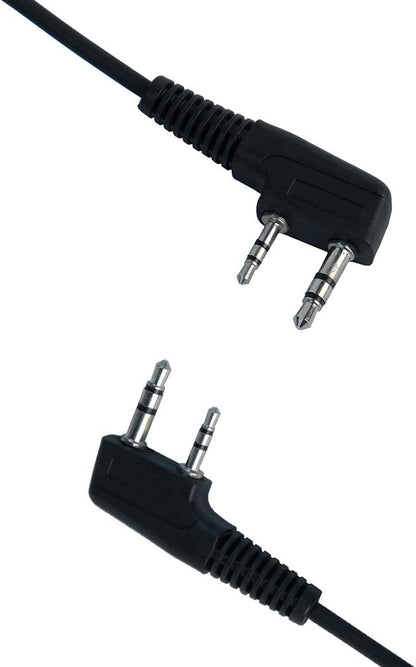 2 Pin Covert Acoustic Tube Earpiece Headset with Ptt Mic for Baofeng Puxing Wouxun 2 Way Radio Walkie Talkie