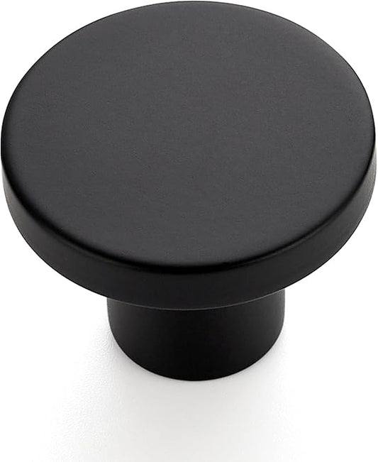 Ravinte 10 Pack Matte Black Cabinet and Drawer Knobs - 1-15 Inch Round Pulls for Kitchen, Dressers and Closets