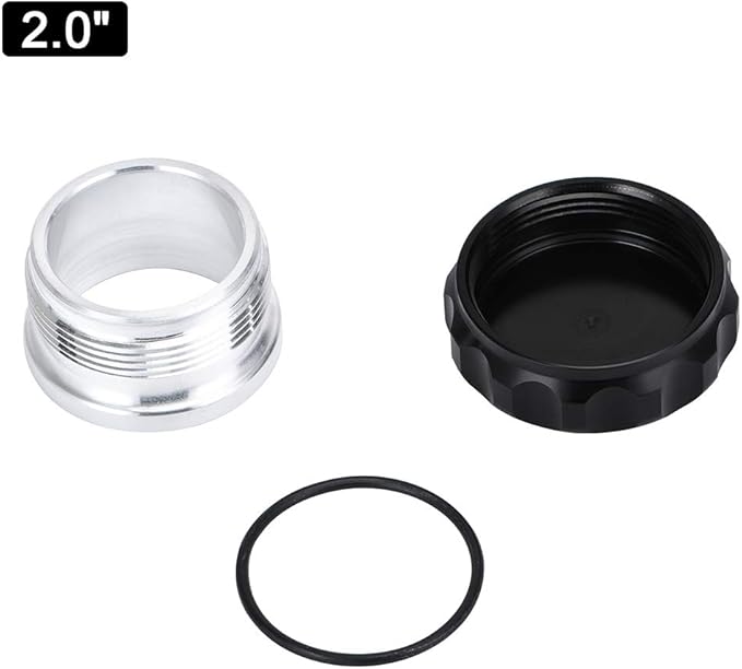 PTNHZ OD 2"50.8mm Aluminum Alloy Weld Billet On Filler Neck Cap Oil Fuel Water Tank Black