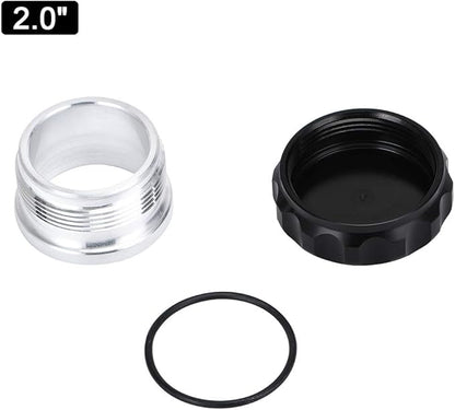 PTNHZ OD 2"50.8mm Aluminum Alloy Weld Billet On Filler Neck Cap Oil Fuel Water Tank Black