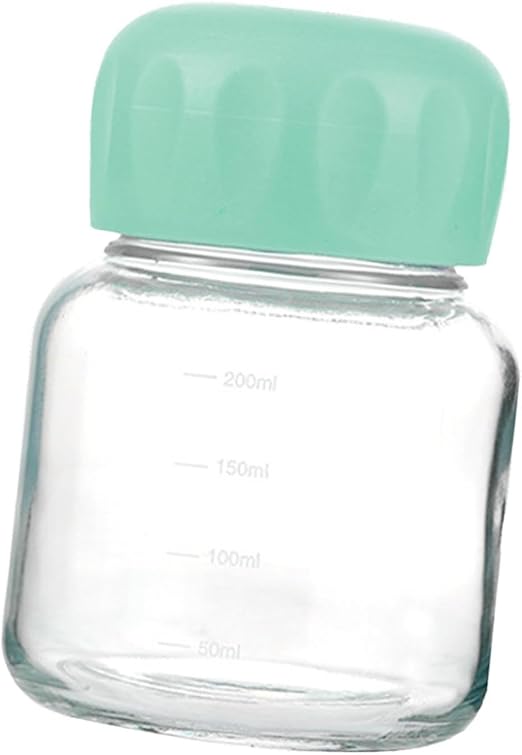 Glass Cup Espresso Cup Creative 200ml Lightweight with Scale Glass Milk Cup for Housewarming Daily Party Birthday Gift Family, 7.5cmx11cm