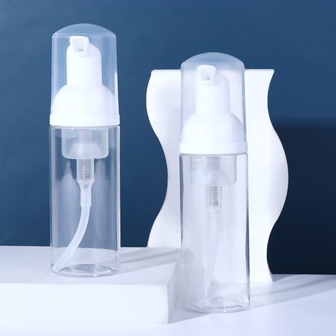 Plastic Foam Pump Bottle, 30/40/50/60ml Portable Travel Foaming Dispenser Mini Cosmetic Dispenser Shampoo Cleanser Empty Refillable Bottle(50ml), AM15SD09XKOUS