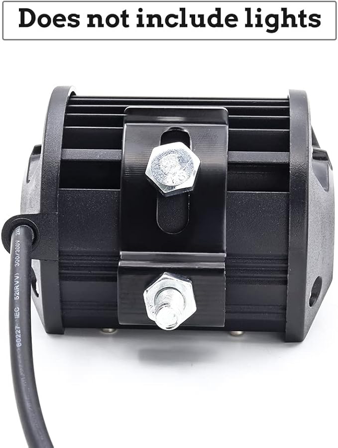 Biqing 2PCS LED Light Bar Mounting Brackets,Universal Adjustable Slide Mounting Bracket Side Bracket Kit for Most Light Bar Work Lights Pod Lights from 4 inch up to 52 inch