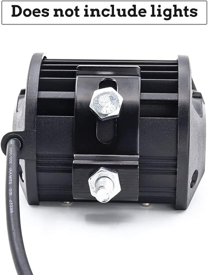Biqing 2PCS LED Light Bar Mounting Brackets,Universal Adjustable Slide Mounting Bracket Side Bracket Kit for Most Light Bar Work Lights Pod Lights from 4 inch up to 52 inch