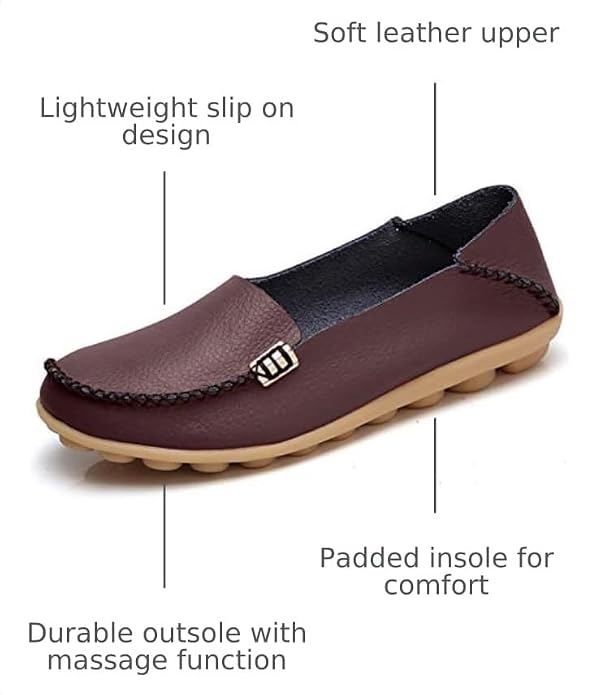 VenusCelia Women's Natural Comfort Walking Flat Loafer.