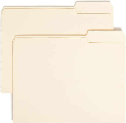 Smead File Folder, 1/3-Cut Tab Right Position, Letter Size, Manila, 42 Count (10334)