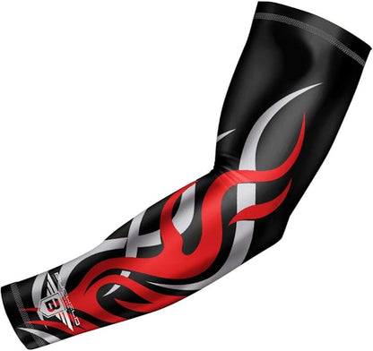 Bucwild Sports Flame Fire Compression Arm Sleeve YouthKids  Adult Sizes
