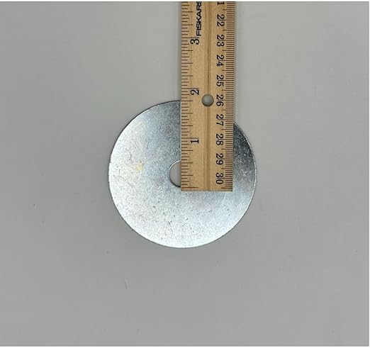 Fender Washers 12" x 3" OD Large Size Zinc Plated Finish Low Carbon Steel, Pack of 5 (12" x 3")