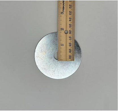 Fender Washers 12" x 3" OD Large Size Zinc Plated Finish Low Carbon Steel, Pack of 5 (12" x 3")