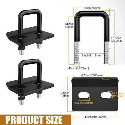 Hitch Tightener Anti-Rattle Clamp, Heavy Duty Steel Stabilizer for 1.25 and 2 inch Trailer Hitches