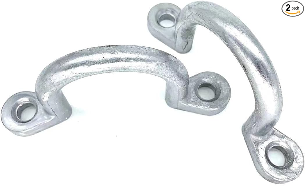 Replaces Horse Trailer Ties Loop 2" I.D Aluminum Bolt-On Lashing Rope Horse Tie Down Ring (2 pcs) Trailer d Rings Loop Ropes for Trailers Horse Parts tie Ring Ties Blocker Horses