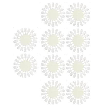 Nail Display Swatches Wheel, 10Pcsset False Nail Polish Gel Professional 18 Colors Nail Art Practice Card Design Board