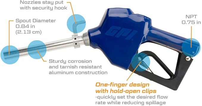 GPI - 34" NPT Straight Spout Automatic Unleaded Nozzle (GPI Genuine Accessory 110121-8)