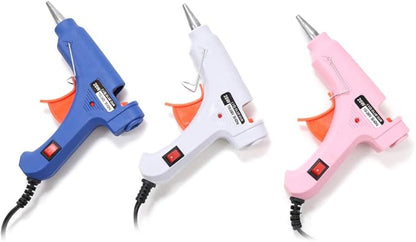 1 set 20W Hot Melt Glue Gun With Glues Stick Industrial Craft Mini Guns Thermo Electric Heat Temperature Tool For DIY Jewelry Making (Orange-EU)
