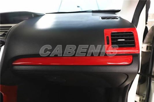 Interior Copilot Dashboard Edge Cover Trim for Subaru Forester Accessories 2013-2018, ABS Plastic Dashboard Cover Decoration, Interior Accessories Trim_Red