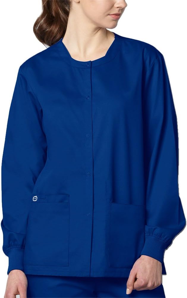 XS, WINK WonderWORK Unisex Snap Front Jacket.