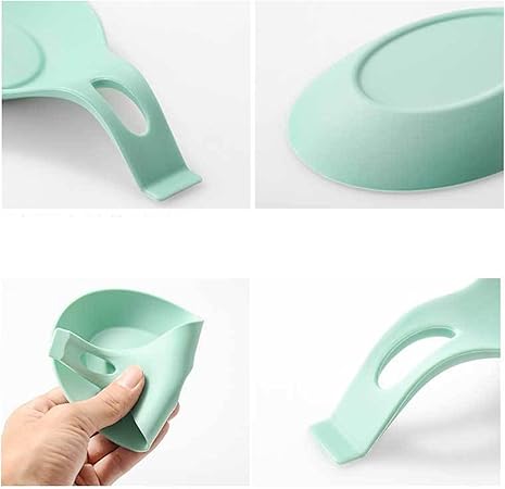 Spoon Rests Silicone Insulation Spoon Rest Heat Resistant Placemat Drink Glass Coaster Tray Spoon Pad Eat Mat Pot Holder Kitchen Accessories(1Pc White)
