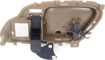 For Chevy C3500 1995-2002 Interior Door Handle Front Driver Side Beige bezel with primed lever  With door lock button  Trim: BaseSilveradoCheyenne  GM1352101  15708047