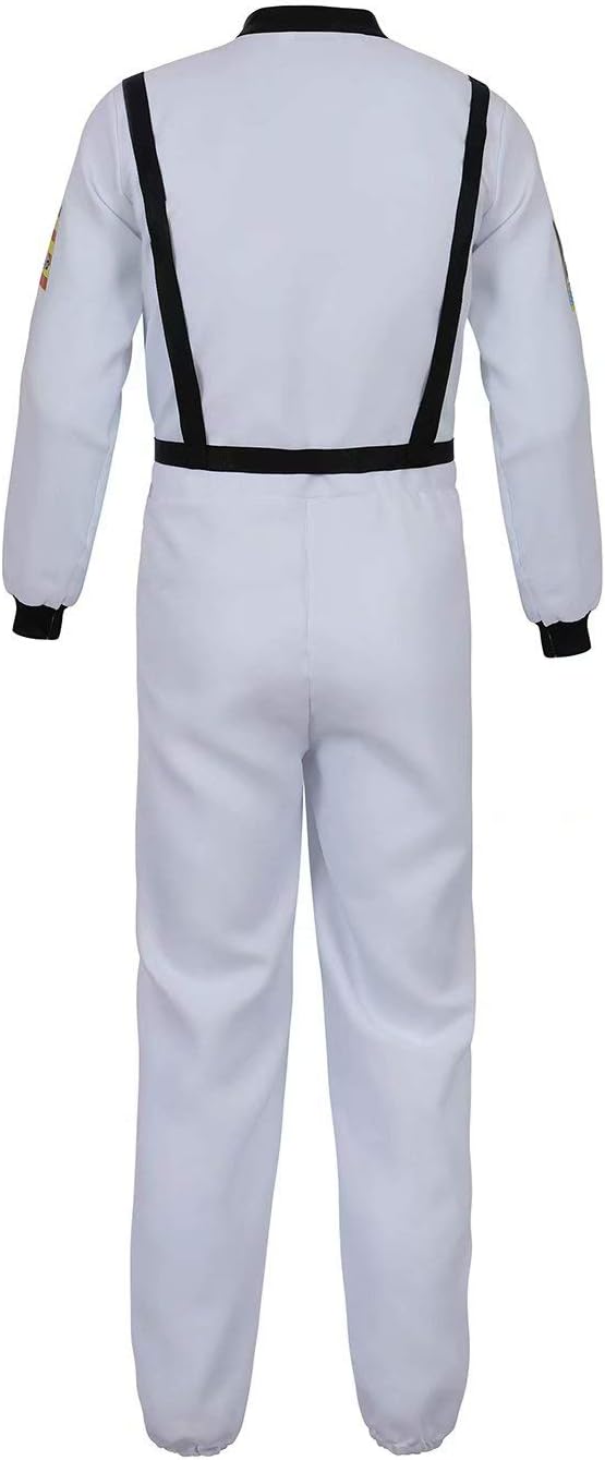 Astronaut Costume Adult for Mens Space Suit Spaceman Explorer Flight Suit Cosplay Costumes Halloween