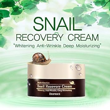 Deoproce Snail Recovery Cream Snail Mucus Effect, Korean Skin Care, Multi functional Face Snail Mucin Cream, Anti wrinkle, Deep moisturizing Korean Day Cream