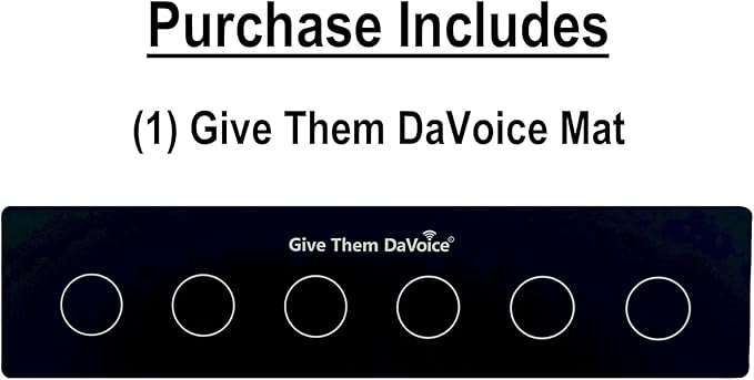 Dog Button Mat (6 Button Placements) for Dog Communication Buttons, Dog Buttons for Communication Board, Dog Speaking Word Training Talking Button Pad (Buttons and Attachments Not Included)